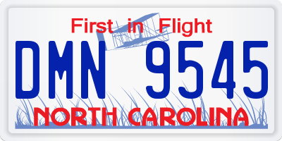 NC license plate DMN9545