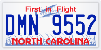 NC license plate DMN9552