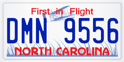 NC license plate DMN9556
