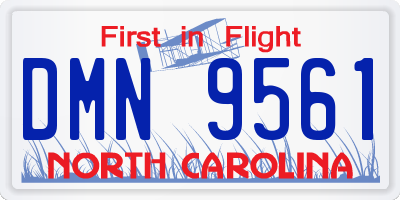 NC license plate DMN9561