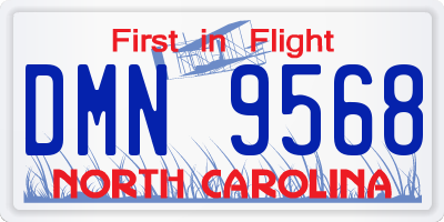 NC license plate DMN9568