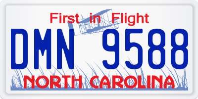 NC license plate DMN9588