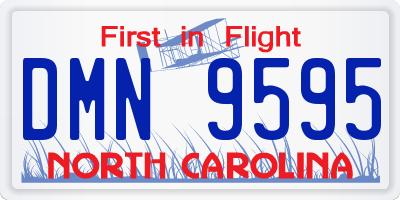 NC license plate DMN9595