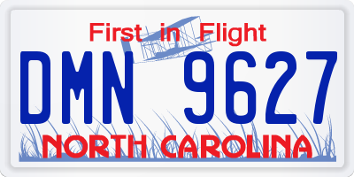 NC license plate DMN9627