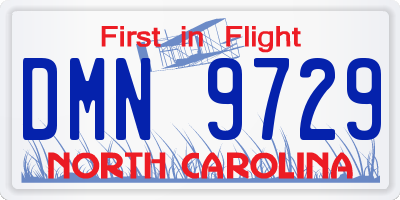 NC license plate DMN9729