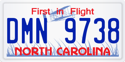NC license plate DMN9738
