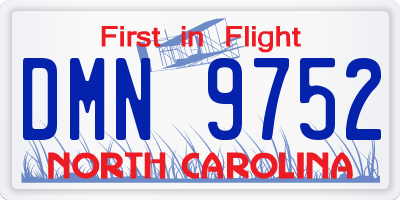 NC license plate DMN9752