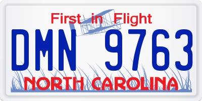 NC license plate DMN9763