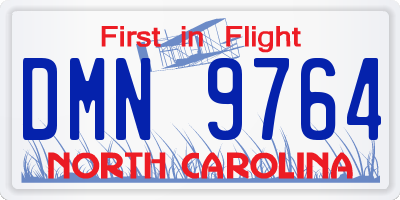 NC license plate DMN9764