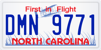 NC license plate DMN9771