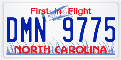 NC license plate DMN9775