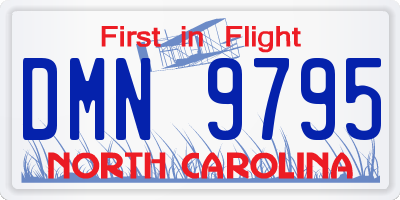 NC license plate DMN9795