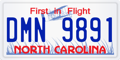 NC license plate DMN9891