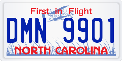 NC license plate DMN9901