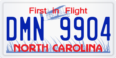 NC license plate DMN9904