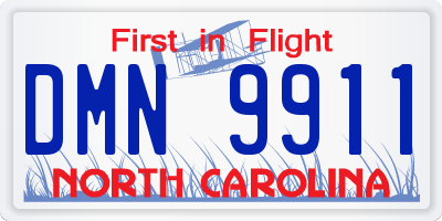 NC license plate DMN9911