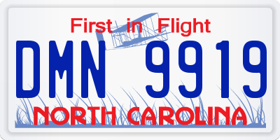 NC license plate DMN9919