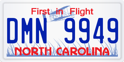 NC license plate DMN9949