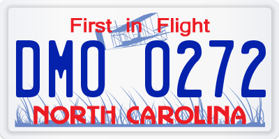 NC license plate DMO0272
