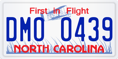 NC license plate DMO0439