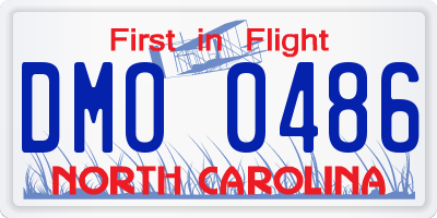 NC license plate DMO0486