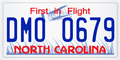 NC license plate DMO0679