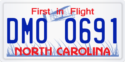 NC license plate DMO0691