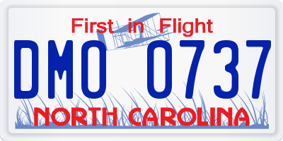 NC license plate DMO0737