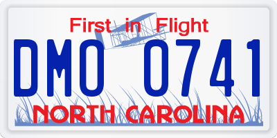NC license plate DMO0741