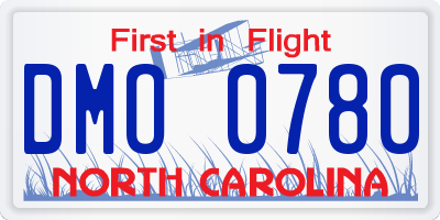 NC license plate DMO0780