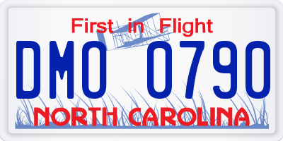 NC license plate DMO0790