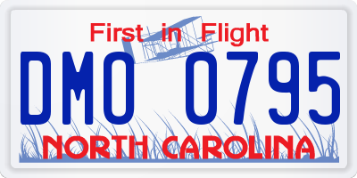 NC license plate DMO0795