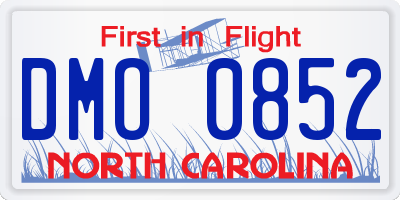 NC license plate DMO0852