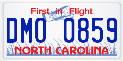 NC license plate DMO0859