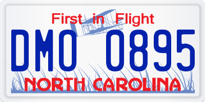 NC license plate DMO0895