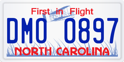 NC license plate DMO0897