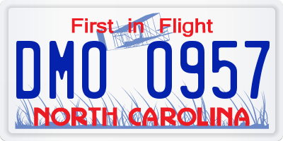 NC license plate DMO0957