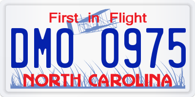 NC license plate DMO0975