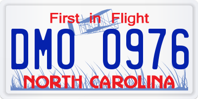 NC license plate DMO0976