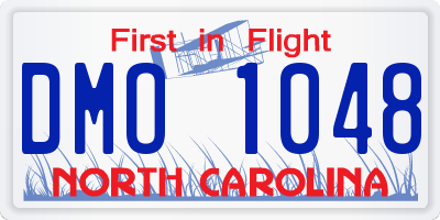 NC license plate DMO1048