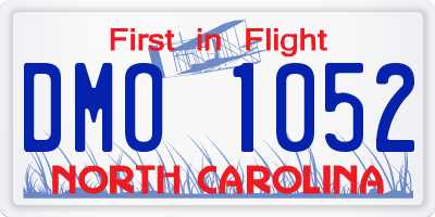 NC license plate DMO1052
