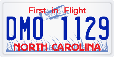 NC license plate DMO1129