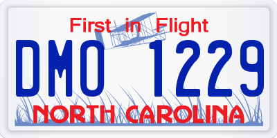 NC license plate DMO1229