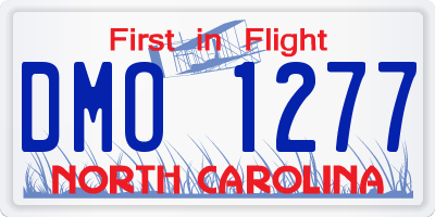 NC license plate DMO1277