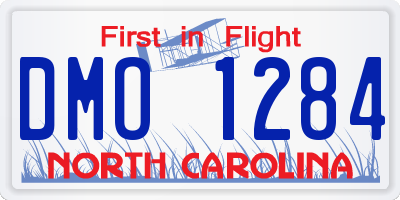 NC license plate DMO1284