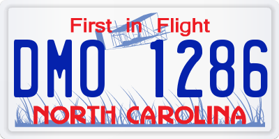 NC license plate DMO1286