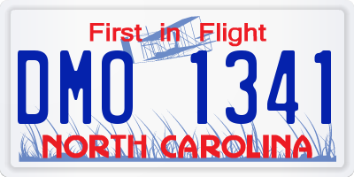 NC license plate DMO1341