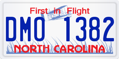 NC license plate DMO1382