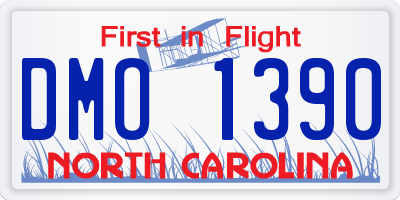NC license plate DMO1390