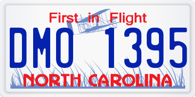 NC license plate DMO1395
